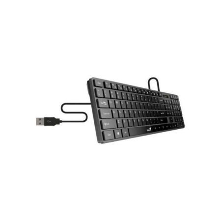 Teclado Genius Slimstar 126 QWERTY Numérico, Negro